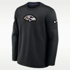 Baltimore Ravens Sideline Coaches Men's Nike Therma-FIT NFL Long-Sleeve T-Shirt