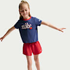 Conjunto de playera y shorts Crossover Dri-FIT para niños talla pequeña Nike