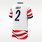 Jersey de futbol Nike Dri-FIT de Sergiño Dest del USMNT local 2026 Stadium para niños talla grande