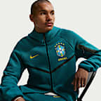 Brazil Tech Fleece Windrunner Men's Nike Soccer Full-Zip Hoodie