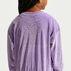 Conjunto de 2 piezas de pants y sudadera de terciopelo Swoosh Sparkle para niños talla pequeña Nike