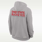 Sudadera con gorro universitaria Nike Dri-FIT de cierre completo para hombre Ohio State Sideline
