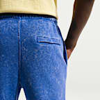 Pants de tejido Fleece con puño con efecto lavado para hombre Nike Sportswear Club