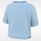 Philadelphia Phillies Cooperstown Logo Striped Women's Nike MLB Cropped T-Shirt