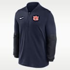 Playera universitaria Nike Dri-FIT de medio cierre para hombre Auburn
