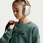 Nike Sportswear Studio Fleece Oversize Crew Yaka Genç Çocuk (Kız) Sweatshirt'ü