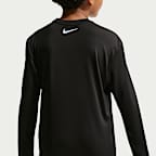Playera de manga larga Dri-FIT UV para niño talla grande Nike Swim Hydroguard