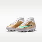 Tacos de futbol para terrenos múltiples de corte high para niños grandes Nike Jr. Mercurial Superfly 11 Club "Kylian Mbappé"