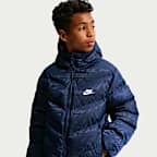 Giacca puffer ampia con cappuccio Therma-FIT Nike Sportswear "All Day Play" – Ragazzo/a