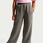 Nike Sportswear Studio Fleece Girls' Open-Hem Trousers