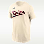 Minnesota Twins 2026 MLB at Field of Dreams Wordmark Men's Nike MLB T-Shirt
