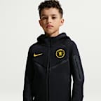 Sudadera con gorro de fútbol Nike de cierre completo para niño talla grande Chelsea FC Tech Fleece