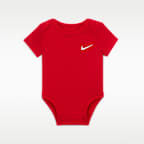 Ολόσωμα κορμάκια Swoosh Nike για βρέφη (0-9M) (τρία τεμάχια)