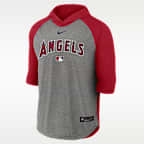 Los Angeles Angels Authentic Collection Flux Men's Nike Dri-FIT MLB 3/4-Sleeve Hooded T-Shirt