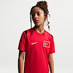 Türkei 2026 Academy Pro Nike Dri-FIT Kurzarm-Fußballoberteil für ältere Kinder
