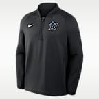 Miami Marlins Authentic Collection Men's Nike Dri-FIT MLB 1/2-Zip Long-Sleeve Top