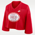 San Francisco 49ers Rewind Fashion Women's Nike Dri-FIT NFL Cropped Jersey