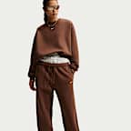Pantalon resserré aux chevilles oversize et taille haute Nike Studio Fleece Medium Weight pour femme