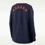 Polo de manga larga Nike Dri-FIT oversized para mujer Auburn Academic
