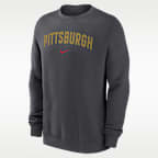Sudadera de cuello redondo sin cierre Nike de la MLB para hombre Pittsburgh Pirates 2-Hit