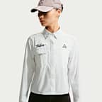 ACG "Aireez" ウィメンズ ボタンアップ ロングスリーブ グラフィック トレイルランニング トップス
