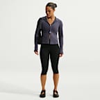 Maglia slim fit a manica lunga con zip a tutta lunghezza Nike Sportswear Chill Knit – Donna