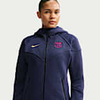 F.C. Barcelona Tech Fleece Windrunner Women's Nike Football Full-Zip Hoodie