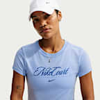 Playera de tenis de manga corta para mujer NikeCourt Heritage