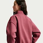 Nike Sportswear Studio Fleece Oversize-Oberteil mit Viertelreißverschluss (ältere Kinder, Mädchen)