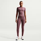 Leggings de cintura alta sin costura delantera de largo completo para mujer Nike Universa