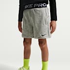 Shorts de tejido Fleece Dri-FIT para niño talla grande Nike Pro