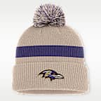 Baltimore Ravens Rewind Peak Men's Nike NFL Cuffed Pom Beanie