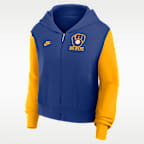 Milwaukee Brewers Cooperstown Women's Nike MLB Full-Zip Hoodie