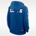 Sudadera con gorro sin cierre Nike Dri-FIT de la NFL para mujer Indianapolis Colts Sideline
