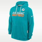 Sudadera con gorro sin cierre Nike Dri-FIT de la NFL para hombre Miami Dolphins Sideline Standard Issue