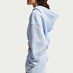 Nike Sportswear Phoenix Fleece Cropped oversized Henley-hoodie voor dames