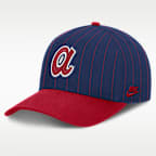 Gorra Nike de la MLB ajustable con estructura A-Frame para hombre Atlanta Braves Cooperstown Rise