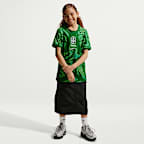 Jersey de fútbol de manga corta Nike Dri-FIT Replica de Brasil portero 2026 Stadium para niños talla grande