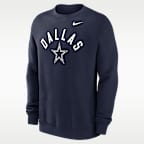 Sudadera de cuello redondo sin cierre Nike de la NFL para hombre Dallas Cowboys Club