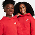 Sudadera con gorro sin cierre para niños talla grande Nike Sportswear Club Fleece