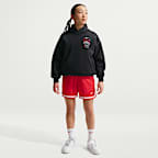 Sudadera con gorro de básquetbol de tejido Fleece oversized para niños talla grande Nike Sportswear