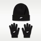 Conjunto de gorro y guantes Club para niños talla grande Nike