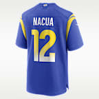 Jersey Nike de la NFL Game para niños talla grande Puka Nacua Los Angeles Rams