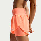Shorts de correr de malla Dri-FIT 2 en 1 para mujer Nike Flow