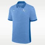 Kansas City Royals Authentic Collection Striped Victory Men's Nike Dri-FIT MLB Polo
