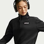 나이키 스튜디오 플리스 스포츠 여성 드라이 핏 쿼터집 탑