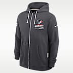 Sudadera con gorro Nike Dri-FIT de la NFL de cierre completo para hombre Houston Texans Utility Player Sideline