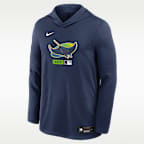 Tampa Bay Rays Authentic Collection Men's Nike Dri-FIT MLB Long-Sleeve Hooded Top
