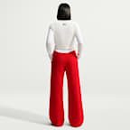 Pants de tiro medio y pierna amplia para mujer Nike Studio Fleece Medium Weight