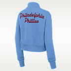 Philadelphia Phillies Phoenix Women's Nike MLB Cropped 1/4-Zip Crew